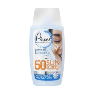 کرم ضد آفتاب بی رنگ پیکسل SPF50 مدل Oily Acne-Prone Skin حجم 50 میلی لیتر